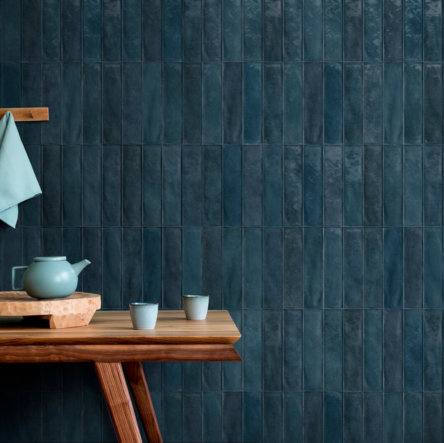 Mallorca Blue: Blue Subway Tile with a Handmade-Inspired Finish