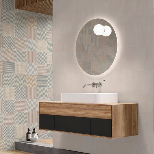 Terre White: Cement-Look Tile in Color White