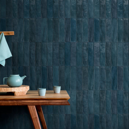 Mallorca Blue: Blue Subway Tile with a Handmade-Inspired Finish
