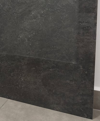 Vencia Grey- Dark Grey Polished Tile with Marble-Like Veining