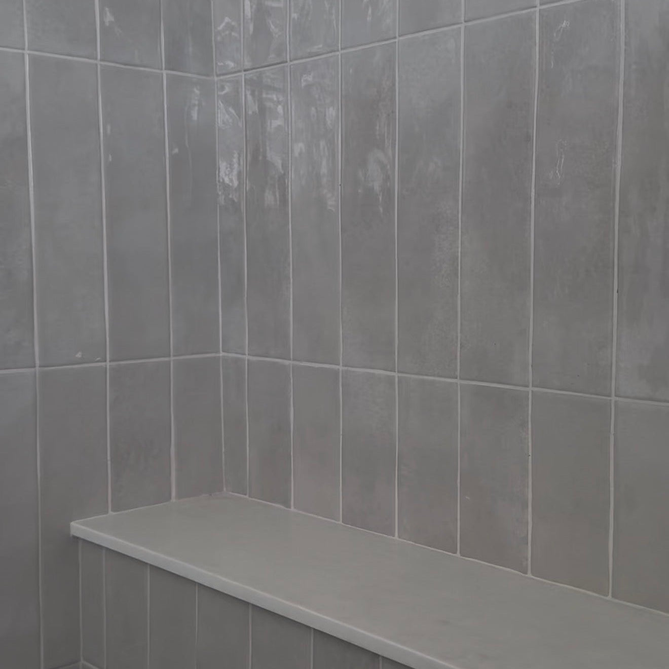 Glazed Ceramic White Subway Tile With Wavy Surface