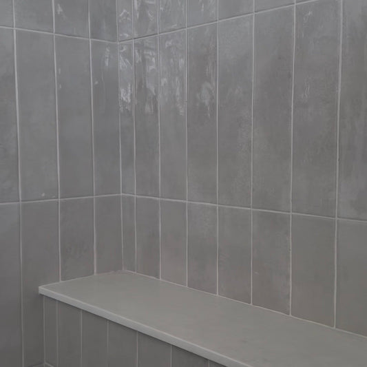 Glazed Ceramic White Subway Tile With Wavy Surface