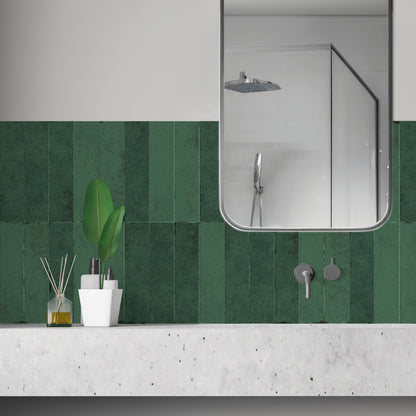 Soller Green: Green Subway Tile with a Handmade-Inspired Finish