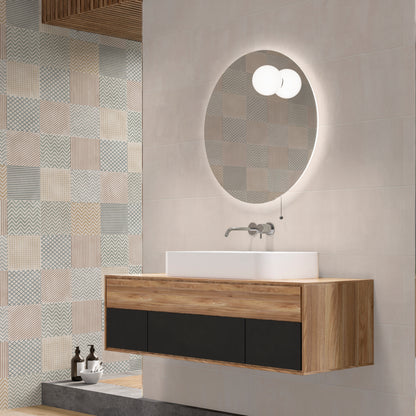 Terre White: Cement-Look Tile in Color White
