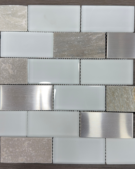 Plaqueta Stone - Mixed Material Mosaic Tile