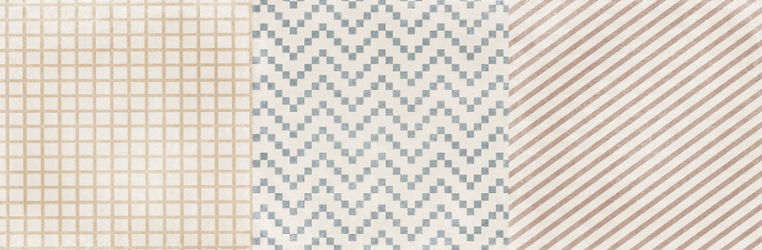 Terre Decor: Cement-Look Tile with Three Graphic Patterns