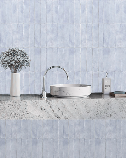 Arcadia Sky - Light Blue Glazed Ceramic Subway Tile